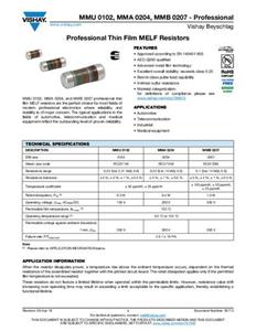 Vishay MMB02070Z0000ZB200 Dünnschicht-Widerstand 0Ω SMD 0.40W 1% Tape