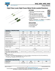 Vishay WK202070A1002J2200 Metaalfilmweerstand 10 kΩ Axiaal bedraad 1 W 5 % 1 stuk(s) Tape