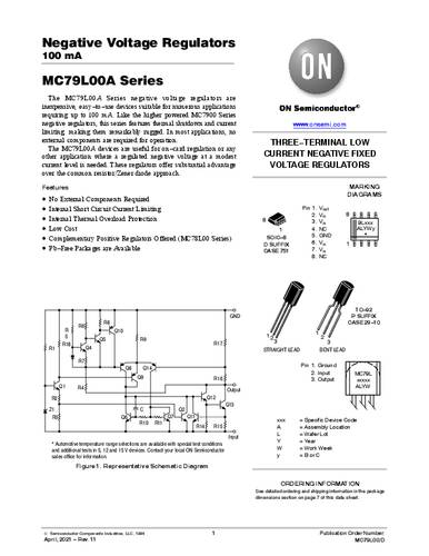 onsemiconductor ON Semiconductor MC79L15ACDR2G Spannungsregler - DC/DC-Schaltregler SOIC-8 Negativ Fest 0.10A Tape o