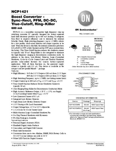 onsemiconductor ON Semiconductor NCP1421DMR2G Spannungsregler - DC/DC-Schaltregler Positiv Einstellbar 0.60A Tape on
