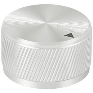 trucomponents TRU COMPONENTS TC-11613820 Drehknopf mit Knopfmarkierung Silber (Ø x H) 30mm x 17mm Aluminium 1St.