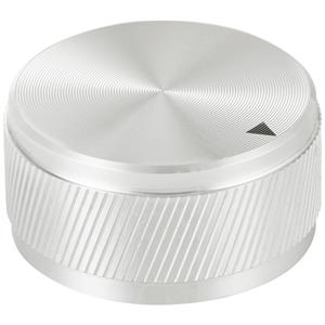 trucomponents TRU COMPONENTS TC-11613824 Draaiknop Met knopmarkering Zilver (Ø x h) 34 mm x 17 mm Aluminium 1 stuk(s)