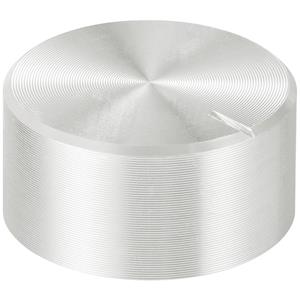 trucomponents TRU COMPONENTS TC-11613828 Drehknopf mit Knopfmarkierung Silber (Ø x H) 20mm x 10mm Aluminium, Plas