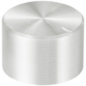 trucomponents TRU COMPONENTS TC-11613836 Drehknopf mit Knopfmarkierung Silber (Ø x H) 20mm x 13mm Aluminium, Plas