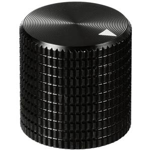 trucomponents TRU COMPONENTS TC-11613844 Draaiknop Met knopmarkering Zwart (Ø x h) 17 mm x 17 mm Aluminium 1 stuk(s)