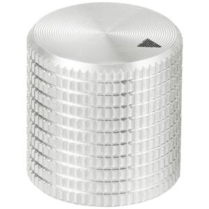 TRU COMPONENTS TC-11613848 Draaiknop Met knopmarkering Zilver (Ø x h) 17 mm x 17 mm Aluminium 1 stuk(s)
