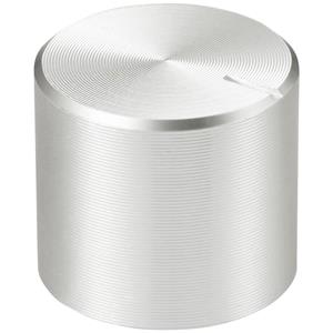 trucomponents TRU COMPONENTS TC-11613860 Drehknopf mit Knopfmarkierung Silber (Ø x H) 15mm x 13mm Aluminium, Plas