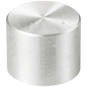 trucomponents TRU COMPONENTS TC-11613868 Drehknopf mit Knopfmarkierung Silber (Ø x H) 17mm x 13mm Aluminium, Plas