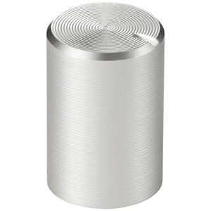 trucomponents TRU COMPONENTS TC-11613900 Drehknopf mit Knopfmarkierung Silber (Ø x H) 10mm x 15mm Aluminium, Plas