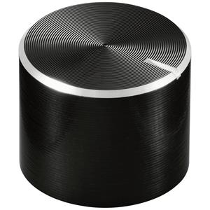 TRU COMPONENTS TC-11613908 Draaiknop Met knopmarkering Zwart (Ø x h) 13 mm x 10 mm Aluminium, Plastic 1 stuk(s)