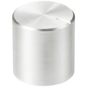 trucomponents TRU COMPONENTS TC-11613912 Drehknopf mit Knopfmarkierung Silber (Ø x H) 13mm x 13mm Aluminium, Plas