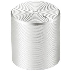 TRU COMPONENTS TC-11613920 Draaiknop Met knopmarkering Zilver (Ø x h) 10 mm x 11 mm Aluminium, Plastic 1 stuk(s)