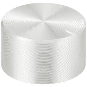 trucomponents TRU COMPONENTS TC-11696456 Drehknopf mit Knopfmarkierung Silber (Ø x H) 23mm x 13mm Aluminium, Plas