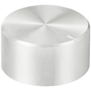 trucomponents TRU COMPONENTS TC-11696476 Drehknopf mit Knopfmarkierung Silber (Ø x H) 25mm x 13mm Aluminium, Plas