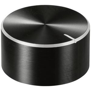 trucomponents TRU COMPONENTS TC-11696480 Draaiknop Met knopmarkering Zwart (Ø x h) 25 mm x 13 mm Aluminium, Plastic 1 stuk(s)