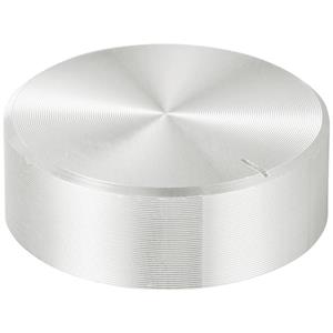 trucomponents TRU COMPONENTS TC-11696484 Drehknopf mit Knopfmarkierung Silber (Ø x H) 29mm x 10mm Aluminium, Plas