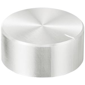 trucomponents TRU COMPONENTS TC-11696496 Drehknopf mit Knopfmarkierung Silber (Ø x H) 30mm x 13mm Aluminium, Plas