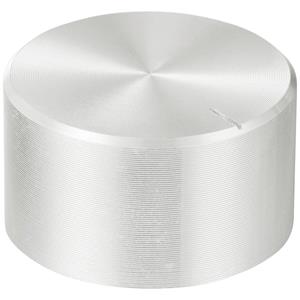 trucomponents TRU COMPONENTS TC-11696504 Drehknopf mit Knopfmarkierung Silber (Ø x H) 30mm x 17mm Aluminium, Plas