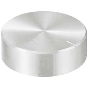 trucomponents TRU COMPONENTS TC-11696512 Drehknopf mit Knopfmarkierung Silber (Ø x H) 40mm x 13mm Aluminium, Plas