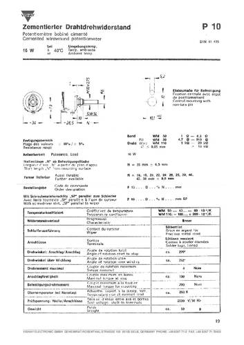 Vishay P10 110 2K2 10% BXB 16 W 2.4 kΩ 1 stuk(s)