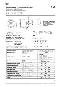 Vishay P40 50 220R 10% AGX Draht-Potentiometer 50W 0.22kΩ 1St.