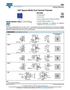 Vishay T93XB471KT20 Spindeltrimmer Lineair 0.5 W 0.47 kΩ 1 stuk(s)