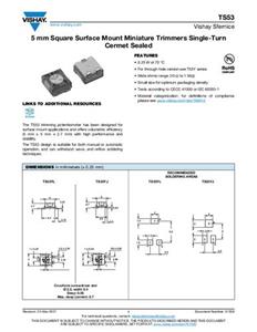 Vishay TS53YL102MR10 Cermet-Trimmer linear 0.2W 1kΩ 220° 270°