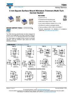 Vishay TSM4YJ102KR05 Spindeltrimmer linear 0.25W 1kΩ