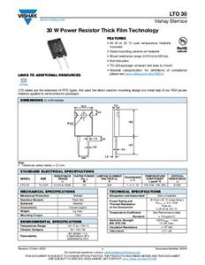 Vishay LTO030F10001FTE3 Vermogensweerstand 10 kΩ THT TO 220 30 W 1 % 1 stuk(s) Tube