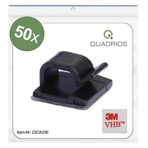 Quadrios 23CA236 Kabelclip Zelfklevend 23CA236 Bundel-Ø (bereik) 1 tot 7 mm Zwart 50 stuk(s)