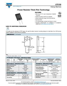 Vishay LTO050F4R700FTE3 Leistungs-Widerstand 4.7Ω THT TO-220 50W 1% Tube