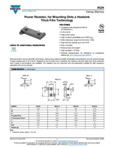 Vishay RCH25S100R0JS06 Vermogensweerstand 100 Ω Schroefaansluiting 25 W 5 % 1 stuk(s) Bulk