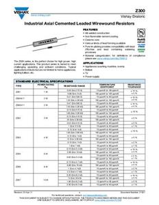 Vishay Z32041411007J6C000 Draadweerstand 1 Ω THT 0614 3 W 5 % 1 stuk(s) Tape