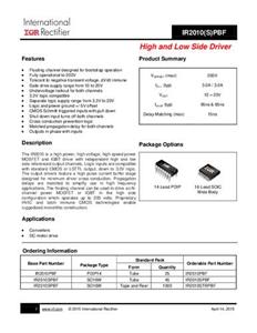 infineontechnologies Infineon Technologies IR2010SPBF SMD