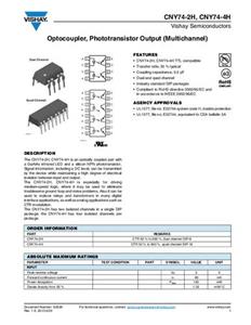 Vishay Optokoppler Phototransistor CNY74-2H DIP-8 Transistor Tube