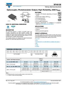 Vishay Optokoppler Phototransistor SFH6156-2T SMD-4 Transistor Tape on Full reel