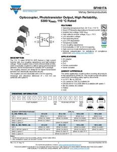 Vishay Optokoppler Phototransistor SFH617A-2 DIP-4 Transistor Tube