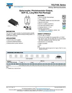 Vishay Optocoupler fototransistor TCLT1002 SOP-4L Transistor Tube