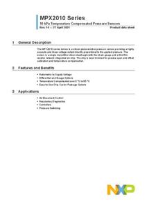 nxpsemiconductors NXP Semiconductors MPX2010DP Drucksensor 1 St. 0 kPa bis 10 kPa THT Tray