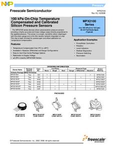 nxpsemiconductors NXP Semiconductors MPX2100AP Drucksensor 1 St. 0 kPa bis 100 kPa THT Tray