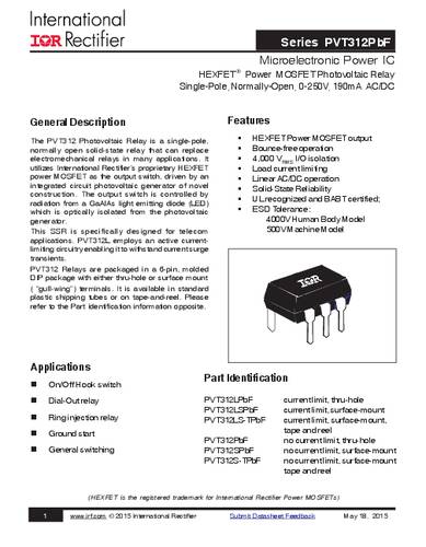 infineontechnologies Infineon Technologies PVT312PBF DIP-6 Tube