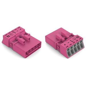 WAGO 890-295/082-000 Netz-Steckverbinder 890 Stecker Gesamtpolzahl: 5 16A Pink 50St.