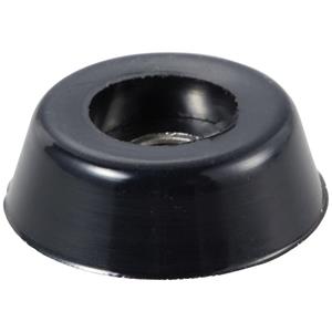 TRU COMPONENTS TC-11654308 Apparaatvoet Verschroefbaar, Rond Zwart (b x h) 15 mm x 5 mm 1 stuk(s)