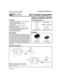 Infineon Technologies IR2117SPBF SMD 1 stuk(s)