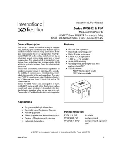 infineontechnologies Infineon Technologies PVG612PBF DIP-6 Tube