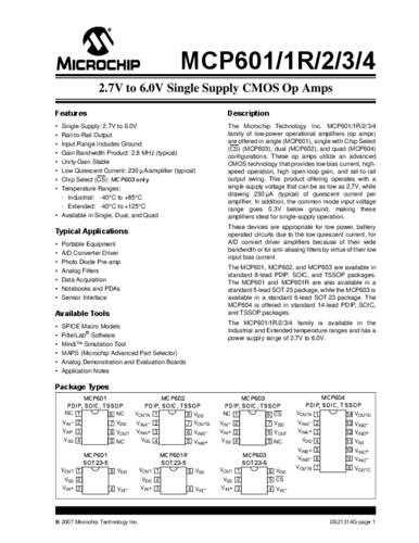 microchiptechnology Microchip Technology MCP602T-I/SN Linear IC - Operationsverstärker Verstärker SOIC-8 Tape on Full