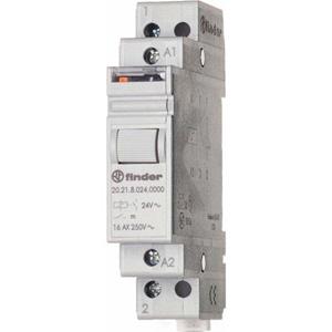 Finder Stroomstootschakelaar DIN-rail  20.21.8.012.4000 1x NO 12 V/AC 16 A 4000 VA 1 stuk(s)