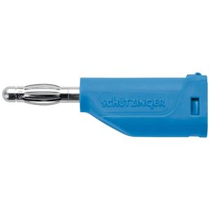 Schützinger Veerkorfstekker Stift-Ø: 4 mm Blauw 1 stuk(s)