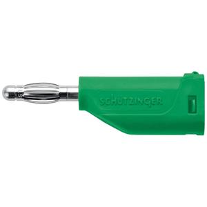 Schützinger Veerkorfstekker Stift-Ø: 4 mm Groen 1 stuk(s)