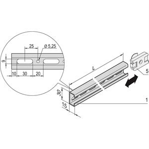 Schroff 22114455 Profielrail 2 stuk(s)